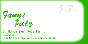 fanni pulz business card